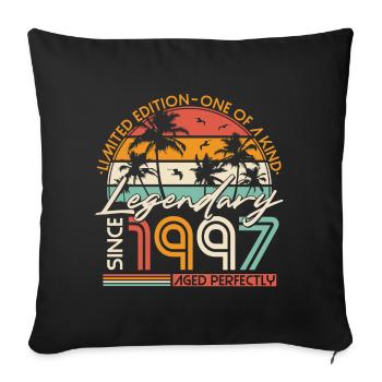 1997 Vintage Vintage Birthday Retro Gift - Sofa pillowcase 17,3'' x 17,3'' (45 x 45 cm) - black - Front