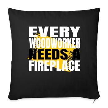 jokes carpenter hoodies and sweatshirts - Sofa pillowcase 17,3'' x 17,3'' (45 x 45 cm) - black - Front