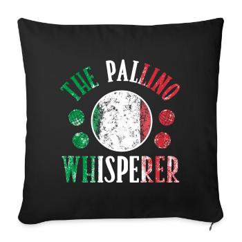 Bocce Ball Player Boules Bocce The Pallino - Sofa pillowcase 17,3'' x 17,3'' (45 x 45 cm) - black - Front