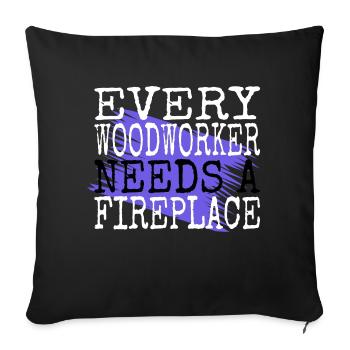 chainsaw jokes arboriculture - Sofa pillowcase 17,3'' x 17,3'' (45 x 45 cm) - black - Front