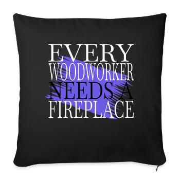 proud carpenter skull tshirts humor lumber tree - Sofa pillowcase 17,3'' x 17,3'' (45 x 45 cm) - black - Front