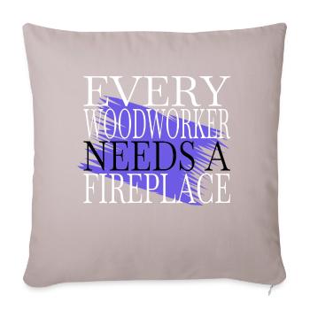 proud carpenter skull tshirts humor lumber tree - Sofa pillowcase 17,3'' x 17,3'' (45 x 45 cm) - light taupe - Front