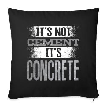 Concrete Finisher Concrete Mixer Construction - Sofa pillowcase 17,3'' x 17,3'' (45 x 45 cm) - black - Front