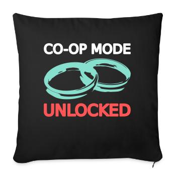 Mariage Mariage Femme Mari Multijoueur Koop 1 - Housse de coussin décorative 45 x 45 cm - noir - Devant