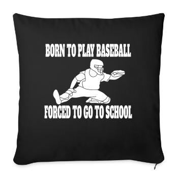 Baseball Baseball Lover Cadeau Jeu de baseball - Housse de coussin décorative 45 x 45 cm - noir - Devant