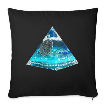 Plejaden Pyramide - Sofakissenbezug 45 x 45 cm - Schwarz - Vorne