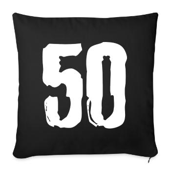 50 number jersey - Sofa pillowcase 17,3'' x 17,3'' (45 x 45 cm) - black - Front