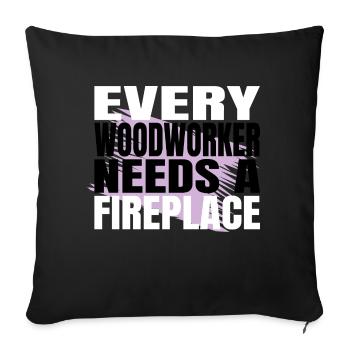 arboriculteur drôle charpentier présent idée amour - Housse de coussin décorative 45 x 45 cm - noir - Devant