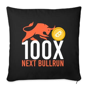 100x prochain Bullrun - Housse de coussin décorative 45 x 45 cm - noir - Devant