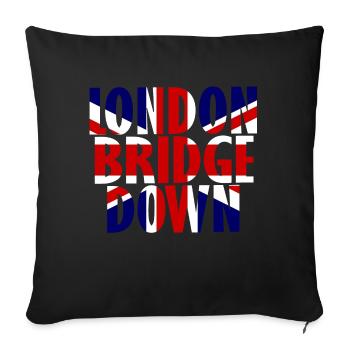 London Bridge Down à la mémoire de la reine Elizabeth - Housse de coussin décorative 45 x 45 cm - noir - Devant
