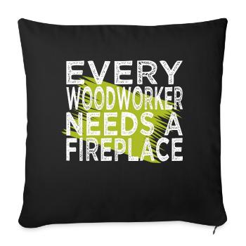 lets play carpenter tshirts - Sofa pillowcase 17,3'' x 17,3'' (45 x 45 cm) - black - Front
