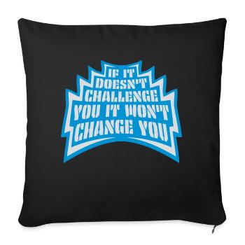Séance d’entraînement Fitness Motivation Citation - Housse de coussin décorative 45 x 45 cm - noir - Devant