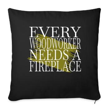 sabrina charpentier tshirts funshirt - Housse de coussin décorative 45 x 45 cm - noir - Devant