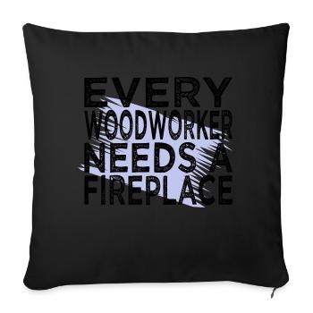 union carpenter lumber felling statement - Sofa pillowcase 17,3'' x 17,3'' (45 x 45 cm) - black - Front