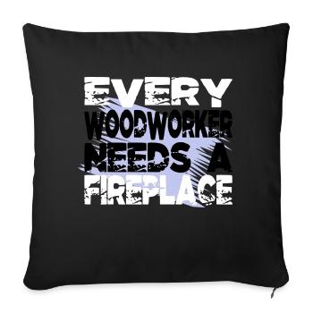 syndicat charpentier les charpentiers bijoux cadeaux d’anniversaire - Housse de coussin décorative 45 x 45 cm - noir - Devant