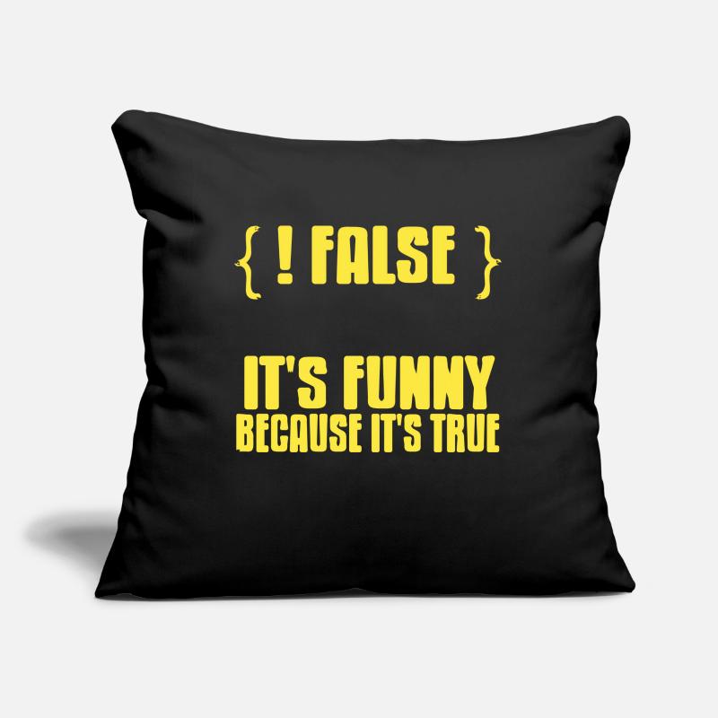 {! FAUX} C’est drôle parce que c’est vrai Administrateur de données Housse de coussin décorative 45 x 45 cm