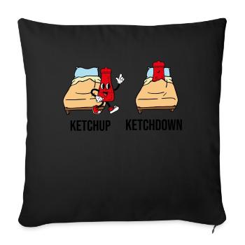 Ketchup Ketchdown - Sofa pillowcase 17,3'' x 17,3'' (45 x 45 cm) - black - Front