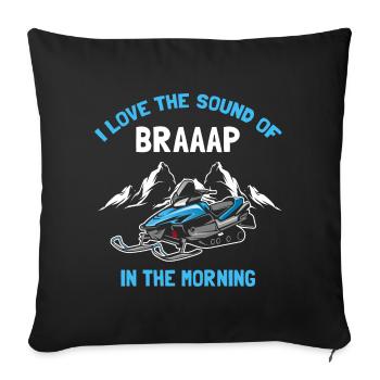 Snowmobiler and Skidoo Design - Sofa pillowcase 17,3'' x 17,3'' (45 x 45 cm) - black - Front