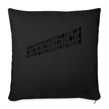 drinks from enemies skulls - Sofa pillowcase 17,3'' x 17,3'' (45 x 45 cm) - black - Front