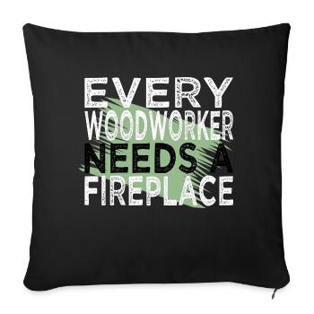 blogger funshirt tree feller logging - Sofa pillowcase 17,3'' x 17,3'' (45 x 45 cm) - black - Front