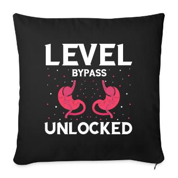 Gastric Bypass and Gastric Bypass Operation Design - Sofa pillowcase 17,3'' x 17,3'' (45 x 45 cm) - black - Front