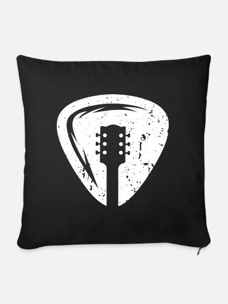 Gitarre Musik Instrument Plektrum - Sofakissenbezug 45 x 45 cm - Schwarz