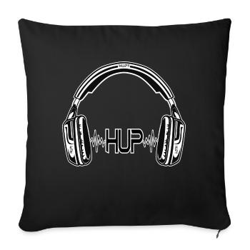 Kopfhörer Casque Auriculares Casque HUP!! - Housse de coussin décorative 45 x 45 cm - noir - Devant