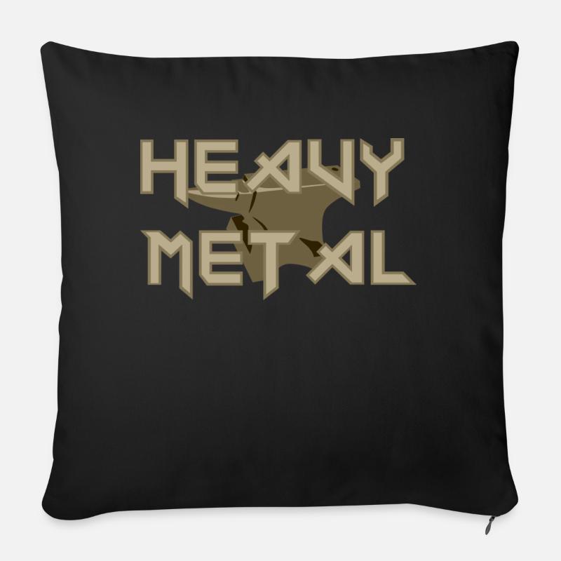 heavy metal - Sofakissenbezug 45 x 45 cm - Schwarz