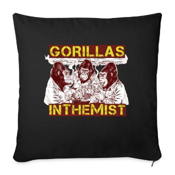 GORILLES DANS LA BRUME - Housse de coussin décorative 45 x 45 cm - noir - Devant