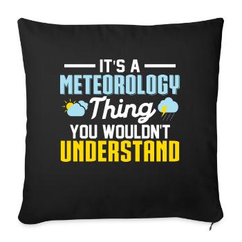 It's A Meteorology Thing You Wouldn't Understand S - Sofa pillowcase 17,3'' x 17,3'' (45 x 45 cm) - black - Front