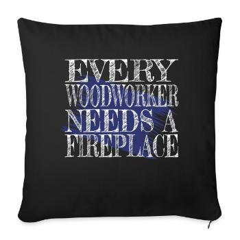 funny sayings woodcutter quote lumber - Sofakissenbezug 45 x 45 cm - Schwarz - Vorne