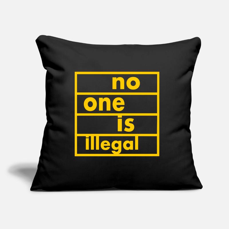 No one is illegal Sofa pillowcase 17,3'' x 17,3'' (45 x 45 cm)