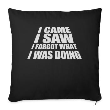 I came saw forget - Sofa pillowcase 17,3'' x 17,3'' (45 x 45 cm) - black - Front