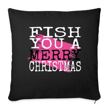 Bass Fishing Drôle de dinosaure Tshirt Axie Couples - Housse de coussin décorative 45 x 45 cm - noir - Devant
