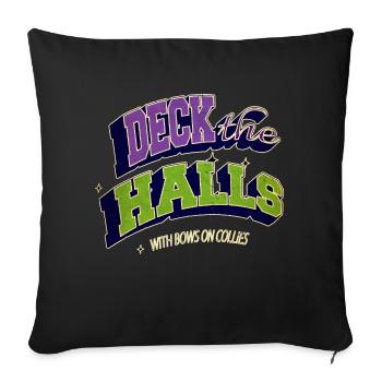 Dictons Chambre à coucher Humour Chiens Propriétaire Arbre de Noël - Housse de coussin décorative 45 x 45 cm - noir - Devant
