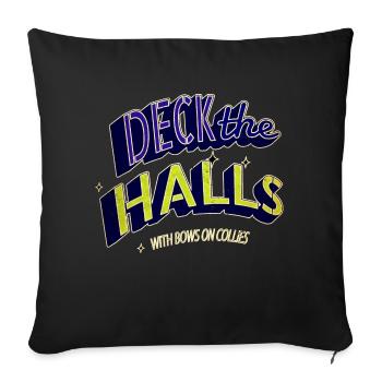 Dog Owner Joke Christmas Present Pet - Sofa pillowcase 17,3'' x 17,3'' (45 x 45 cm) - black - Front