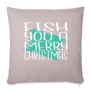 Présentez des tournois de pêche en cadeau mignons de mer - Housse de coussin décorative 45 x 45 cm - taupe clair - Devant