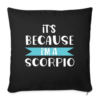 Scorpio horoscope zodiac sign astrology women men - Housse de coussin décorative 45 x 45 cm - noir - Devant