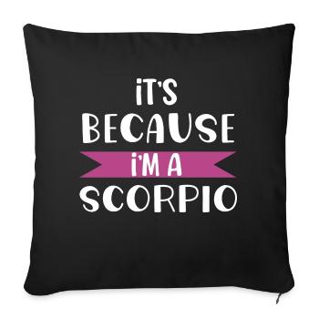 Scorpio horoscope zodiac sign astrology women men - Housse de coussin décorative 45 x 45 cm - noir - Devant