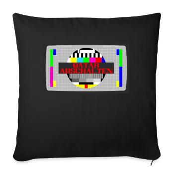 Boycott Qatar shut down Qatar No to the World Cup in Kata - Sofa pillowcase 17,3'' x 17,3'' (45 x 45 cm) - black - Front