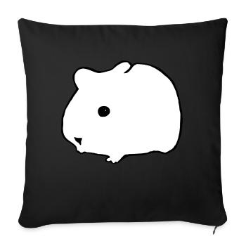 Hamster cute animal rodent animals funny pet 1 - Sofa pillowcase 17,3'' x 17,3'' (45 x 45 cm) - black - Front