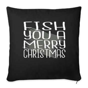 Dino Axolotls Fish Head Dinosaur Tshirt Barbecuing - Sofa pillowcase 17,3'' x 17,3'' (45 x 45 cm) - black - Front