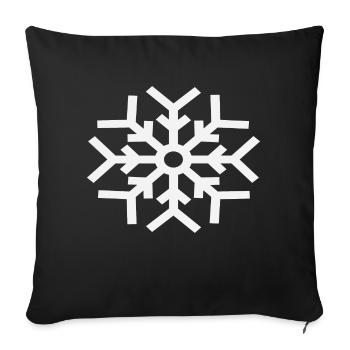 Schneeflocke - Sofakissenbezug 45 x 45 cm - Schwarz - Vorne