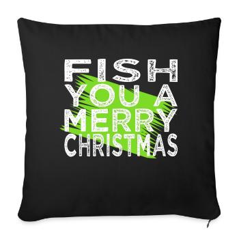 Bodybuilding Angling Gift Idea Comic Joke Fish - Sofa pillowcase 17,3'' x 17,3'' (45 x 45 cm) - black - Front