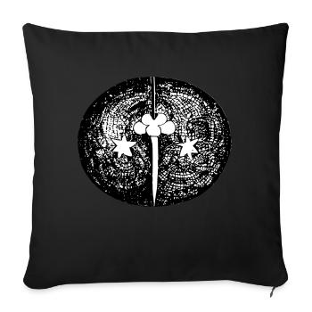 Sun Moon Mosaic Astrology mystical symbol 07 - Sofa pillowcase 17,3'' x 17,3'' (45 x 45 cm) - black - Front