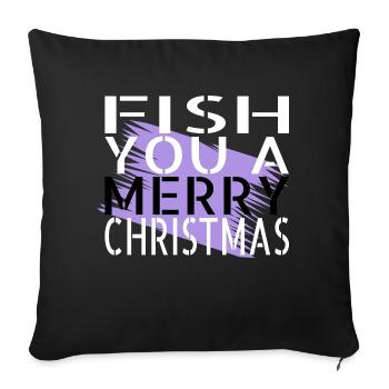 fisherman quote sayings fishing tournaments - Sofa pillowcase 17,3'' x 17,3'' (45 x 45 cm) - black - Front