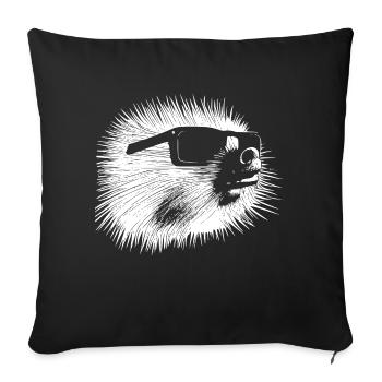 Porcupine Lunettes de soleil Mignons animaux Nature animale 1 - Housse de coussin décorative 45 x 45 cm - noir - Devant
