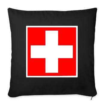 suisse - Housse de coussin décorative 45 x 45 cm - noir - Devant