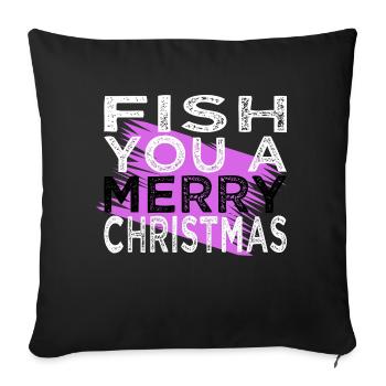 sea bass fishing tshirts beard fish hook axie fish - Sofakissenbezug 45 x 45 cm - Schwarz - Vorne