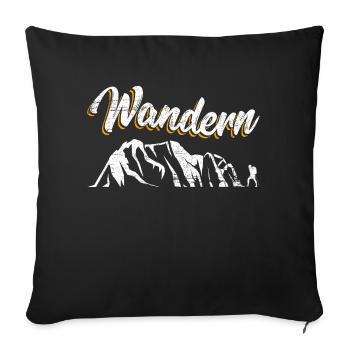 Wander - Sofa pillowcase 17,3'' x 17,3'' (45 x 45 cm) - black - Front